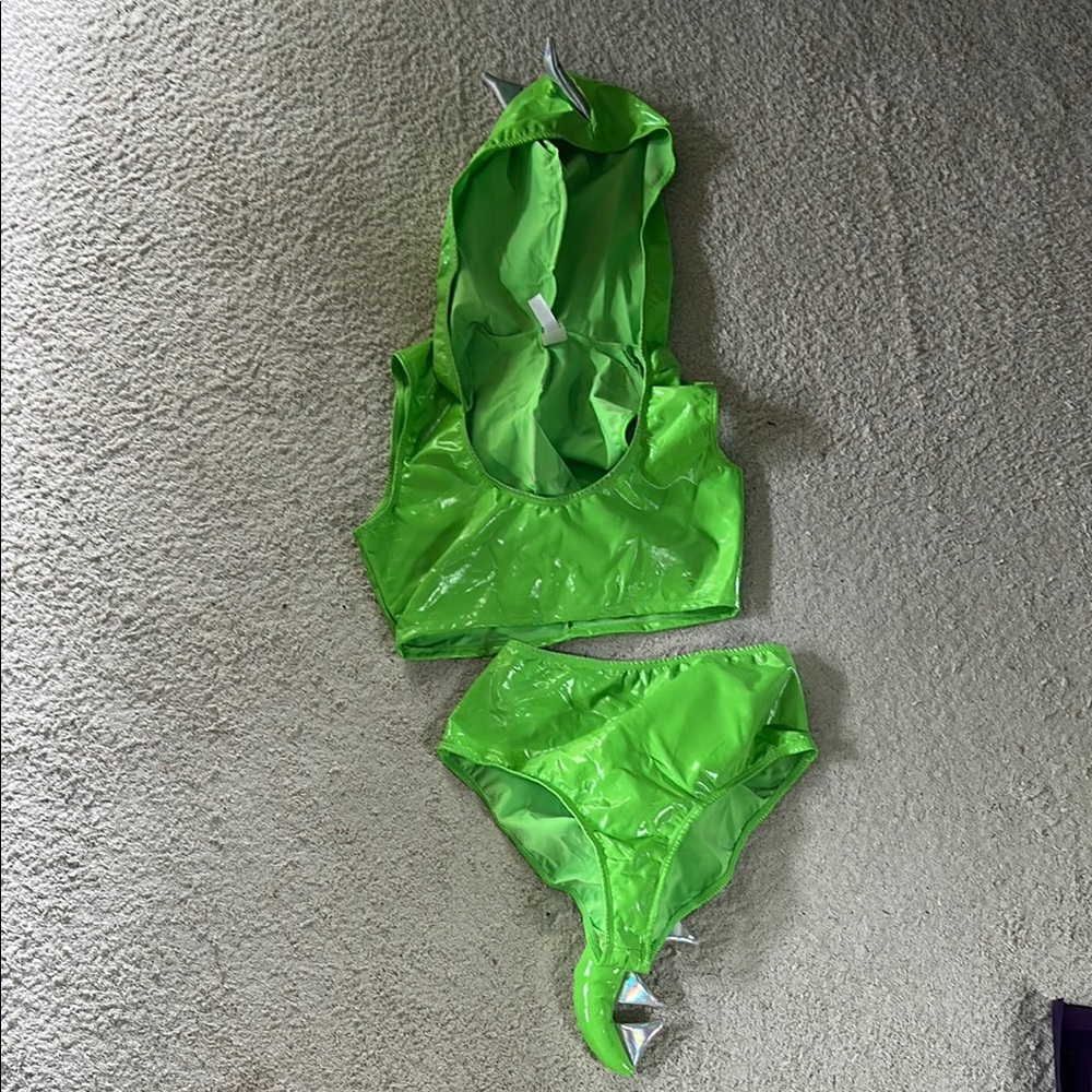 Neon Green Dinosaur Costume Set - Picture 3 of 4